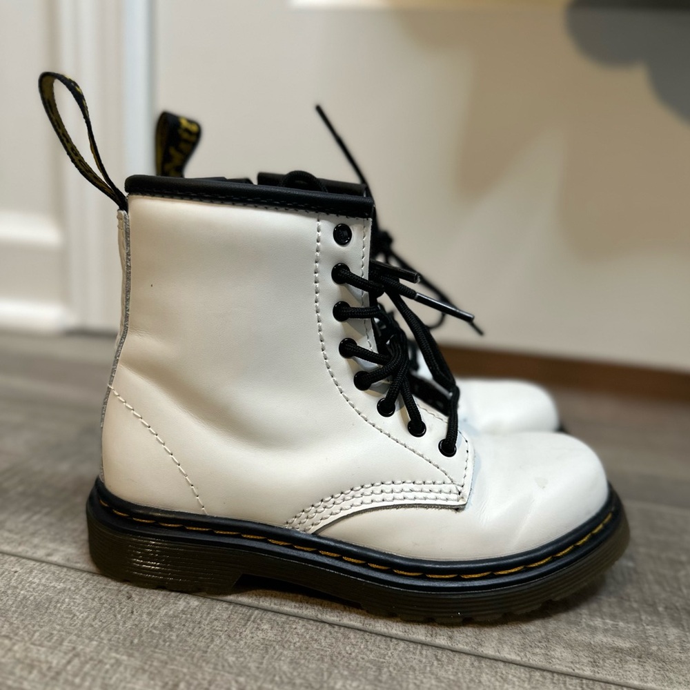 Dr. Martens White Toddler Boots